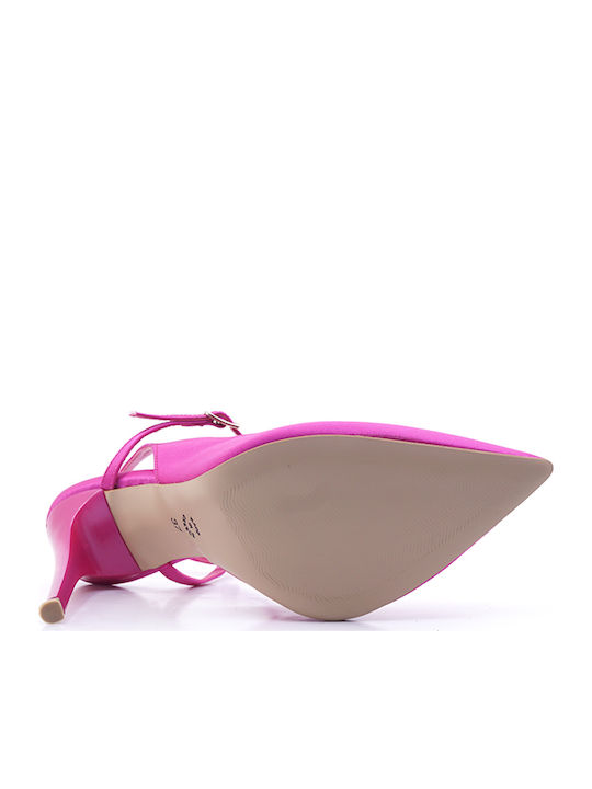 Fuchsia Heels with Strap