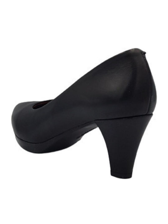 Leder Pumps Schwarz