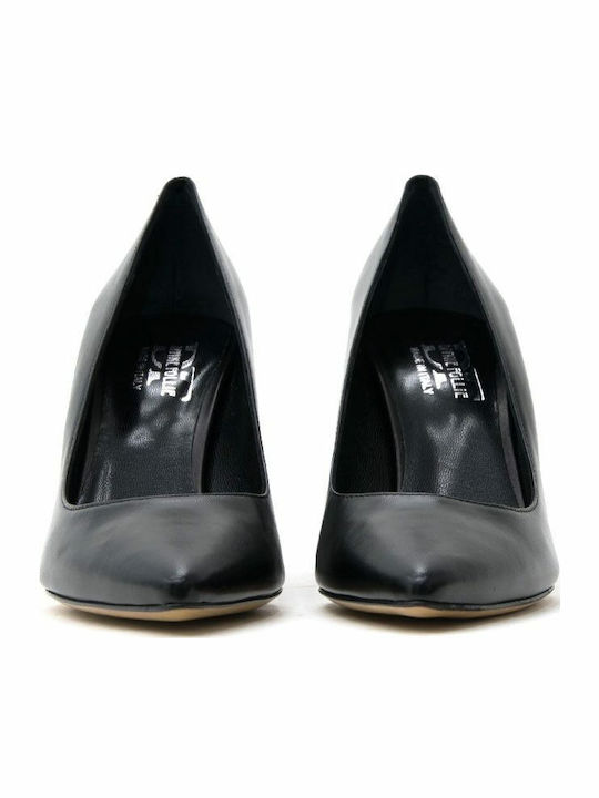 Divine Follie Leder Pumps mit Chunky hohem Absatz Schwarz Divine Follie Leder Pumps mit Chunky hohem Absatz Schwarz