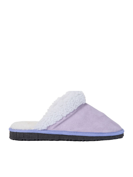 -women's Leather Winter Women's Slippers Purple