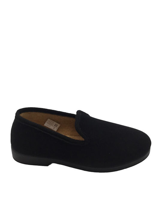 30-velour-black Κλειστές Γυναικείες Παντόφλες Μαύρες