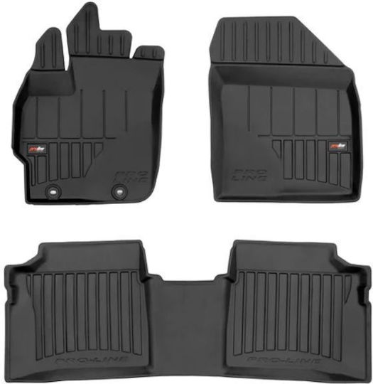 Frogum Set of Front and Rear Mats 4pcs for Toyota Prius 2009-2015 Black