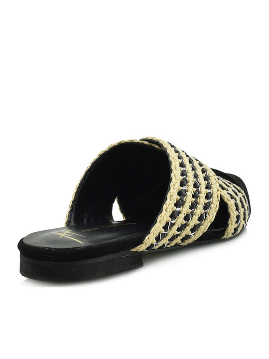 Flache Sandalen für Damen in Schwarz Farbe