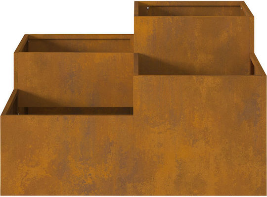 vidaXL Grădină Ghiveci Metal Maro 100x100x48cm.