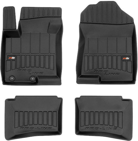 Frogum Set of Front and Rear Mats 4pcs for Hyundai Bayon / i20 Black