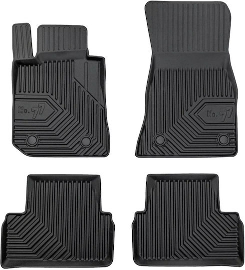 Frogum Set of Front and Rear Mats 4pcs for Renault Coupe BMW Series 4 Hyundai Coupe 2021 Black
