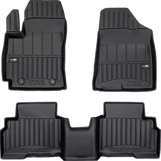 Frogum Set of Front and Rear Mats 3pcs for Hyundai Kona 2022 Black