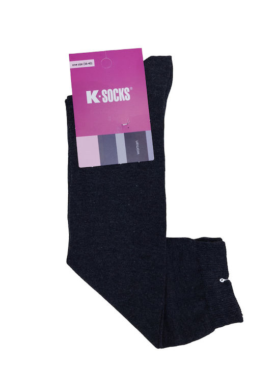 K Socks Women's Solid Color Socks Black