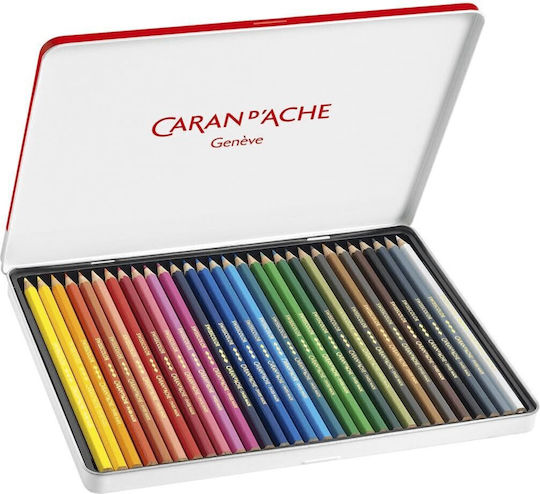 Caran D'ache Crayons Metal Box 30 Colors Φ2.8mm Swisscolor