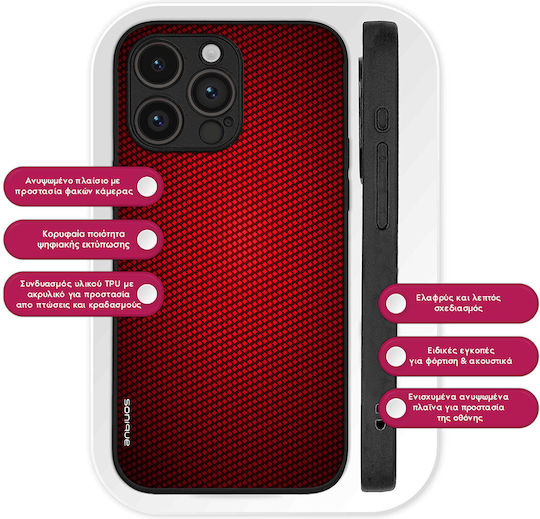 Sonique Carbon Series Case for Samsung Galaxy Z Fold 6 Red