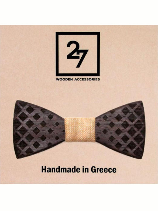 Ξύλινο Παπιγιόν Dark Rhombus 27woodenaccessories