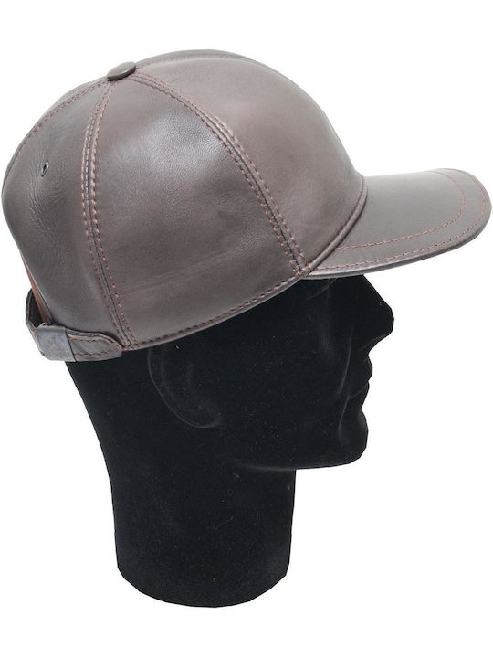 Leather 100 Δερματινο Ανδρικο Καπελο Κωδικος Hat-2 D.brown