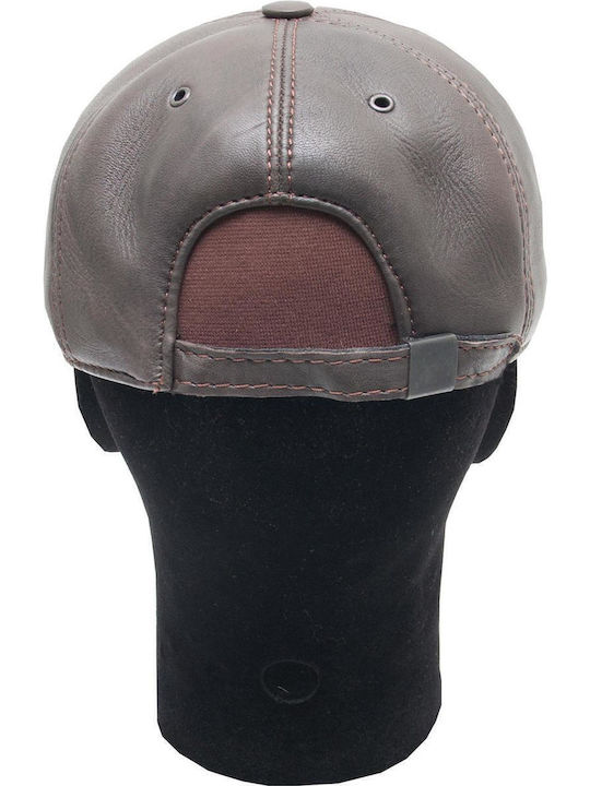 Leather 100 Δερματινο Ανδρικο Καπελο Κωδικος Hat-2 D.brown
