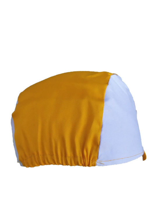 Livardas 805 Καπέλο Τρίφυλλο Λάστιχο 100% Βαμβάκι White Yellow