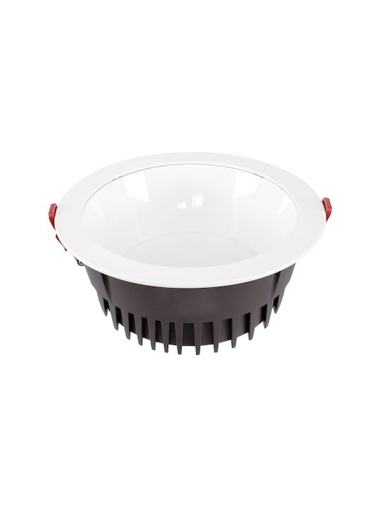 GloboStar Кръгла Вграден LED Панел 42W с Неутрално бяло Светлина 4500К 22см.