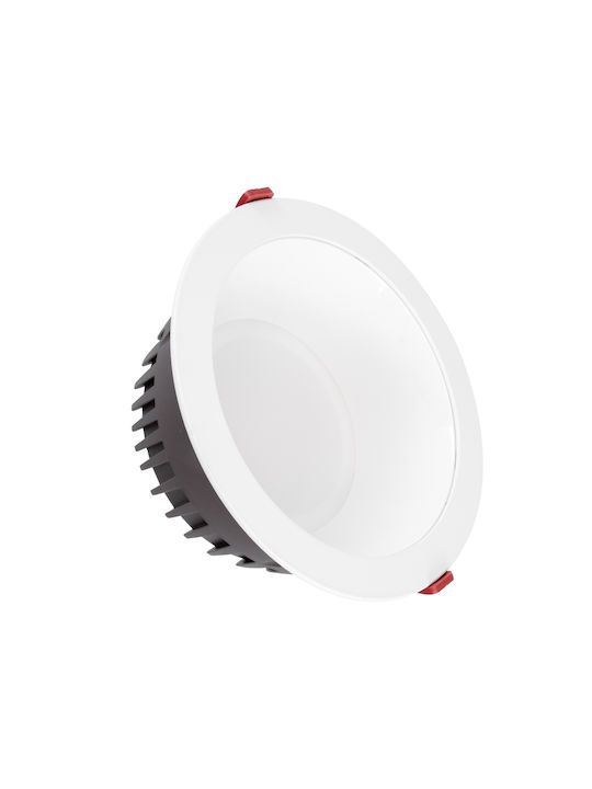 GloboStar Кръгла Вграден LED Панел 42W с Неутрално бяло Светлина 4500К 22см.