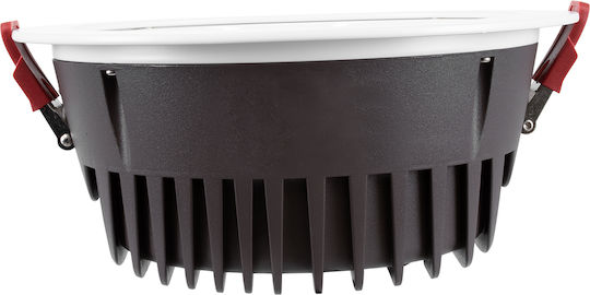GloboStar Rotund Încastrat Panou LED Putere 42W cu Alb Natural Lumini 22x22cm.