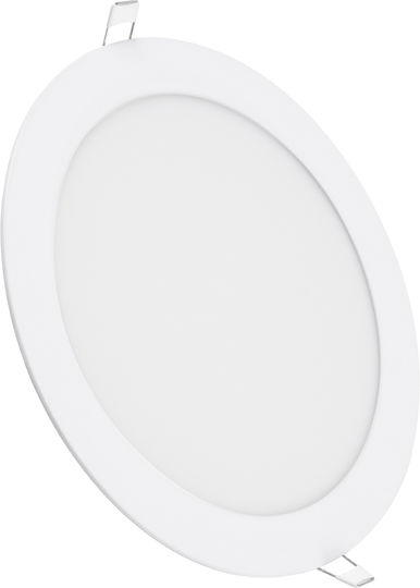 GloboStar Στρογγυλό Χωνευτό LED Panel 20W με Ψυχρό Λευκό Φως 6000K 22.2εκ.