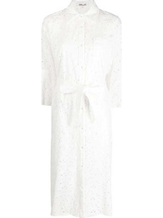 Rochie De Vară Midi Pentru Nuntă Botez Albă