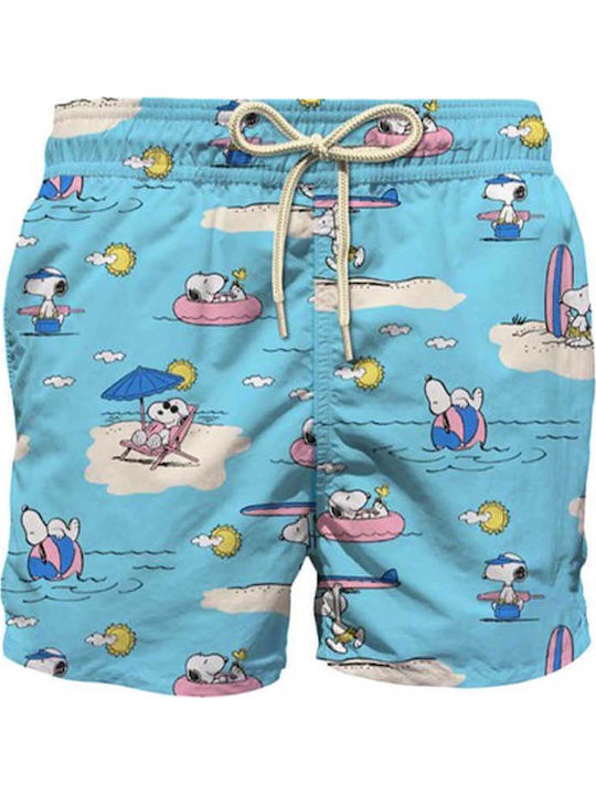Lightingsnoopy Island Chill Men's Swimwear Shorts Blue with Patterns