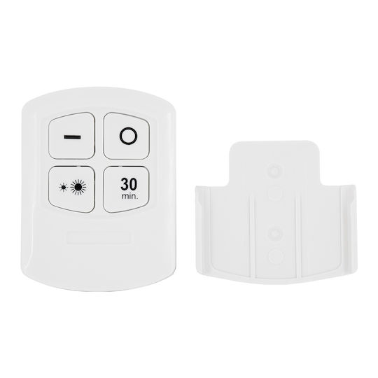 GloboStar Light Spot for Cabinets with Battery Powered, Remote Control and Mounting Sticker 1pcs