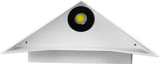 GloboStar Stealth Wall-Mounted Outdoor Ceiling Lamp LED IP65 10W with Cool White Light 17x7.5x17cm