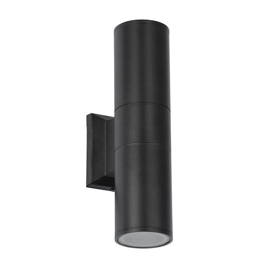 GloboStar Wally Wandmontierte Außenbeleuchtung Punkt GU10 IP65 Doppelstrahl 6.4x11x25cm