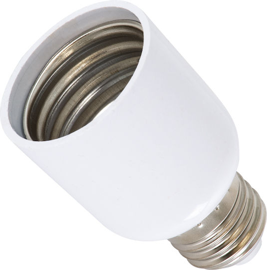GloboStar Socket Adapter from E40 to E27 in White color Set 1pcs 79598