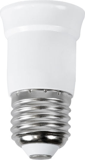GloboStar Socket Extension for Socket E27 in White color Set 1pcs 78980