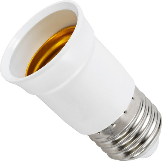 GloboStar Socket Extension for Socket E27 in White color Set 1pcs 78980