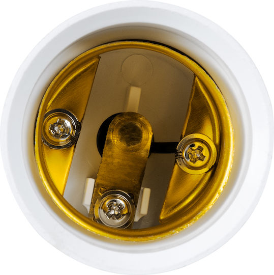 GloboStar Socket Extension for Socket E27 in White color Set 1pcs 78980