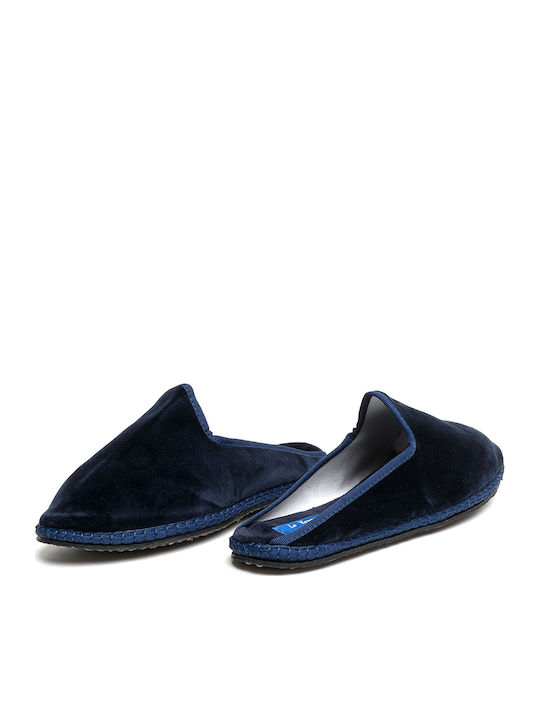 Flat Mules σε Navy Μπλε Χρώμα