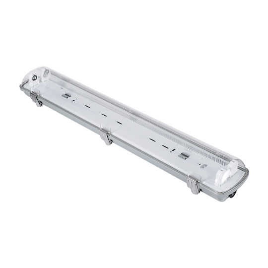 GloboStar Lighting Batten Single-Ended Outdoor with 2 Slots for LED Lamps T8 60cm