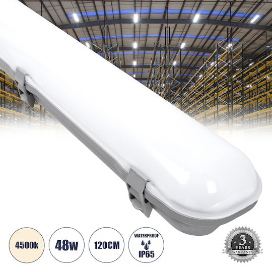 GloboStar Lighting Batten Outdoor with Integrated LED 48W 120cm