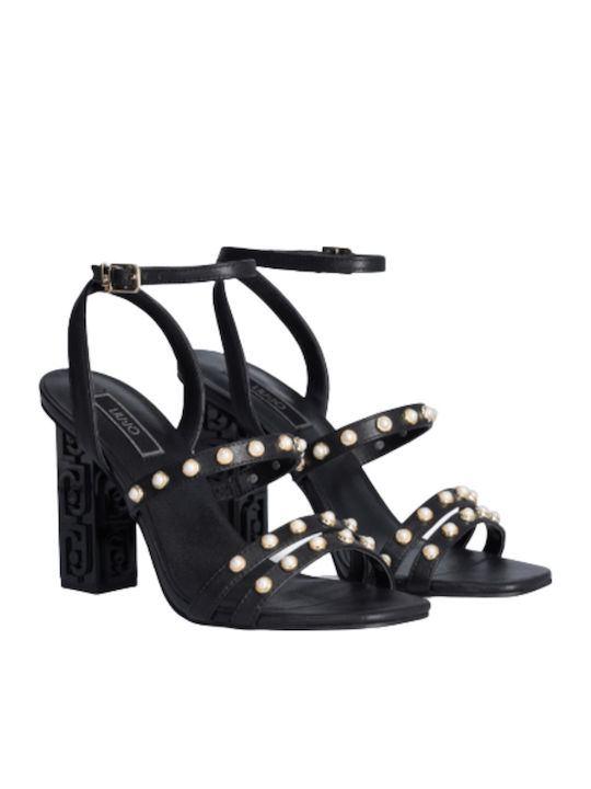 Serena 03 Leather Sandals Black