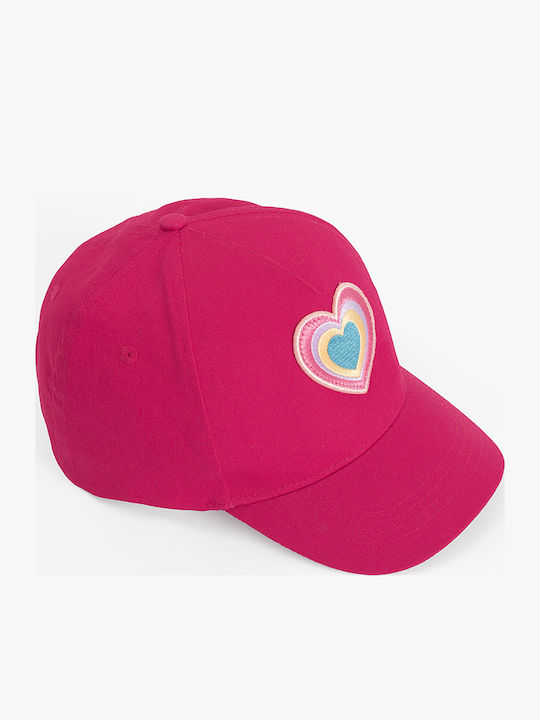Cool Club Kids' Hat Fabric Multicolored Heart Pink
