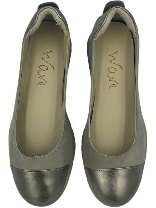 Suede Ballerinas Gray