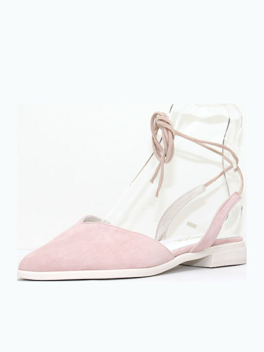 Pantofi balerini pentru femei Slingback cu Bareta in Roz Culori