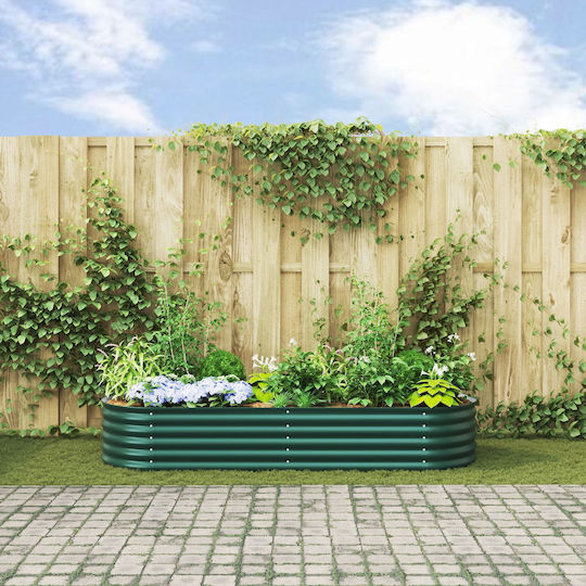 vidaXL Pot Metallic Green 240x80x44cm.