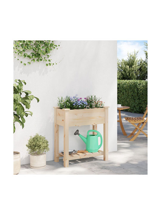 vidaXL Γλάστρα Ξύλινη Μπεζ 71x37x76εκ.