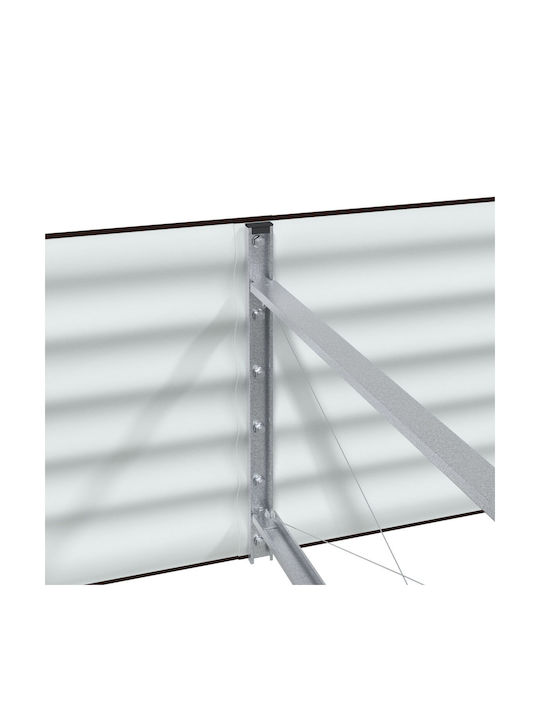vidaXL Γλάστρα Μεταλλική Καφέ 320x80x44εκ.