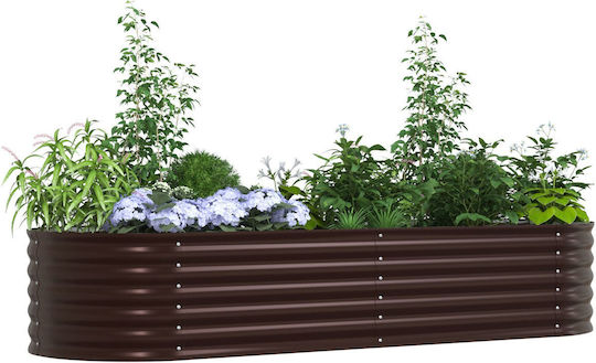 vidaXL Pot Metallic Brown 240x80x44cm.