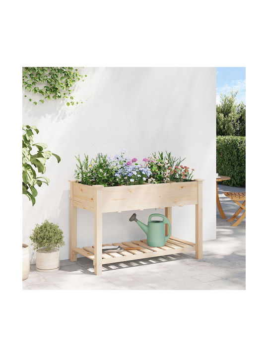 vidaXL Γλάστρα Ξύλινη Μπεζ 115x59x76εκ.