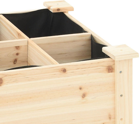 vidaXL Γλάστρα Ξύλινη Μπεζ 71x37x76εκ.