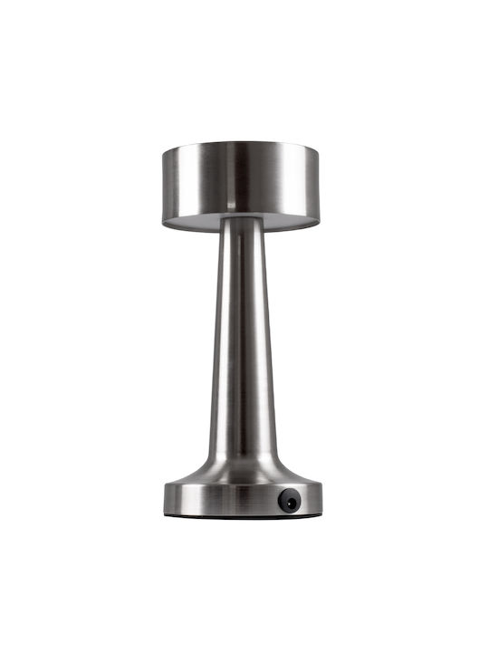 GloboStar Bella Metal Table Lamp LED with Silver Shade and Base