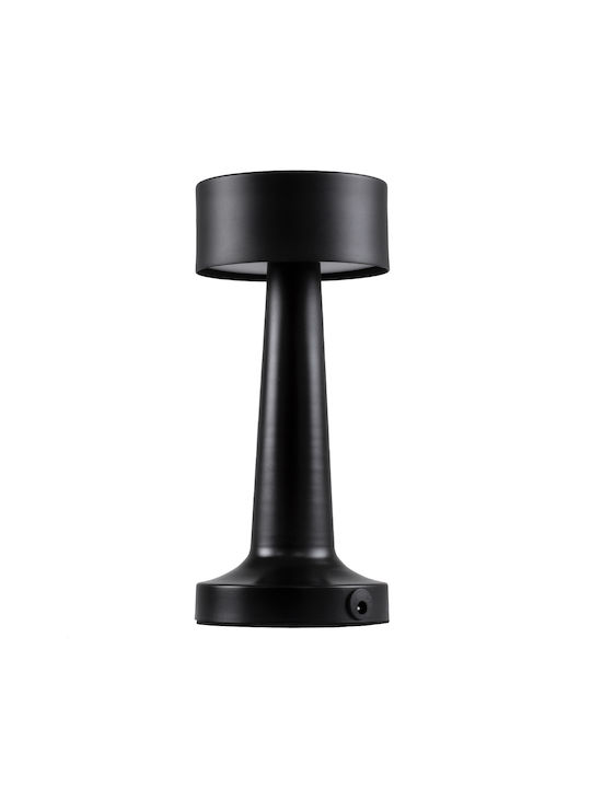 GloboStar Bella Plastic Table Lamp LED with Black Shade and Base