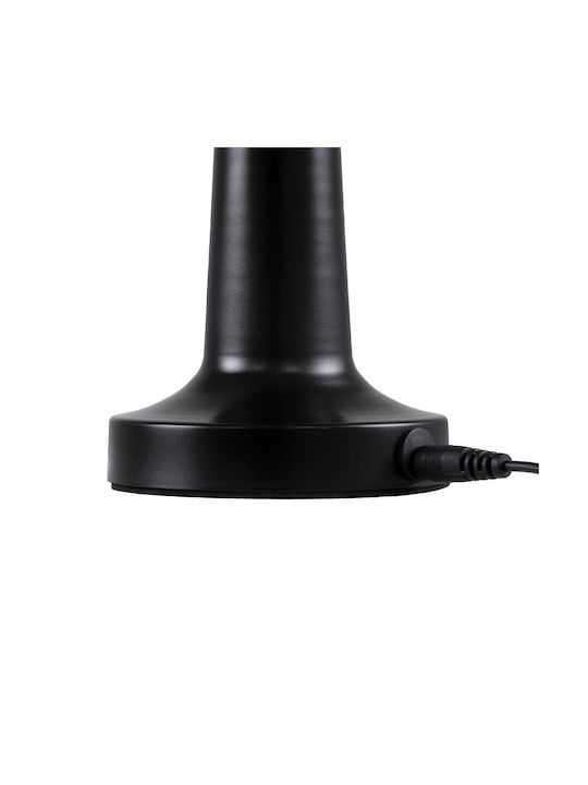 GloboStar Bella Plastic Table Lamp LED with Black Shade and Base