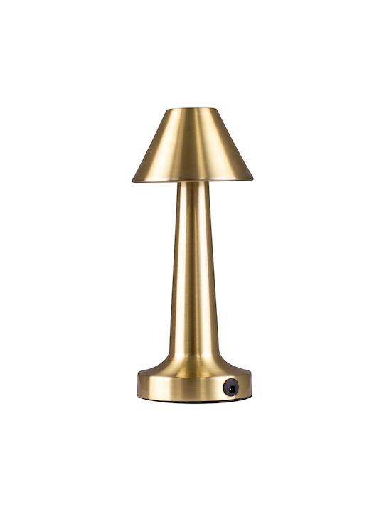 GloboStar Molly Metal Table Lamp LED with Gold Shade and Base