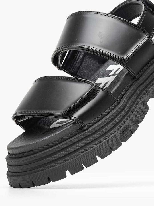Flache Sandalen für Damen Flatforms in Schwarz Farbe