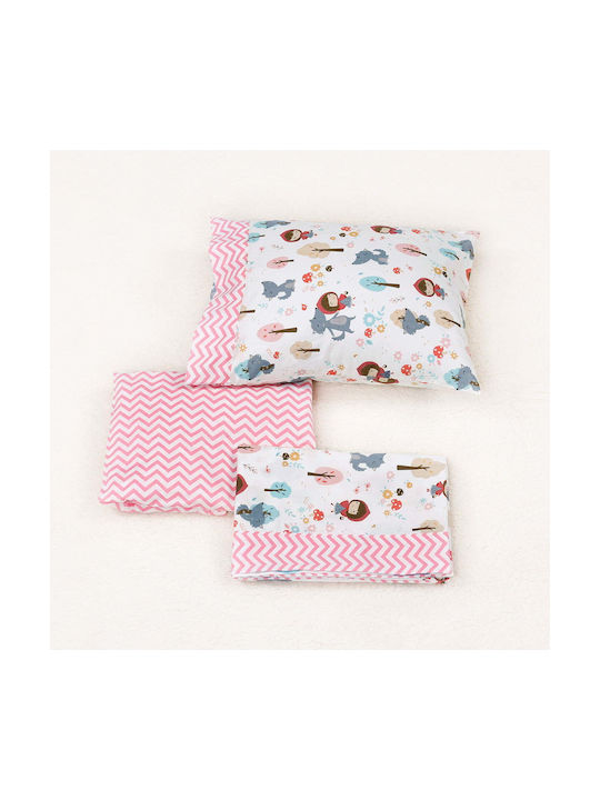 Beauty Home Art Baby Sheets Set Crib Cotton Pink 120x160cm 3pcs